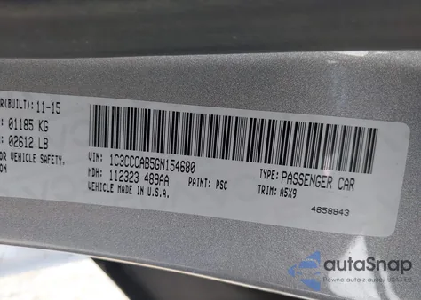 2016 Chrysler 200 Limited from USA, damaged, VIN 1C3CCCAB5GN154680